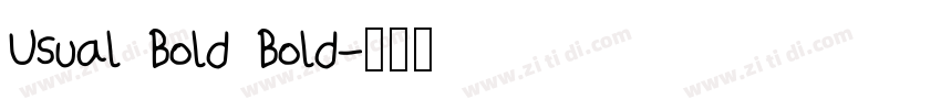 Usual Bold Bold字体转换